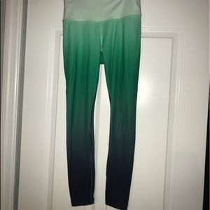 Green Ombre Athleta Leggings